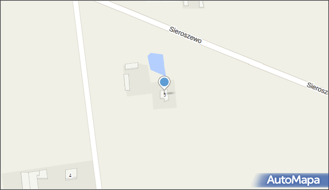 Sieroszewo, Sieroszewo, 5, mapa Sieroszewo