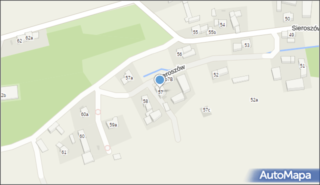 Sieroszów, Sieroszów, 57, mapa Sieroszów