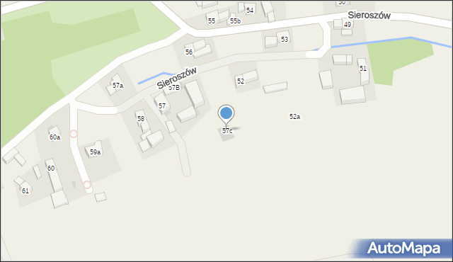 Sieroszów, Sieroszów, 57c, mapa Sieroszów