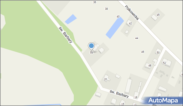 Sieroszowice, Sieroszowice, 53, mapa Sieroszowice