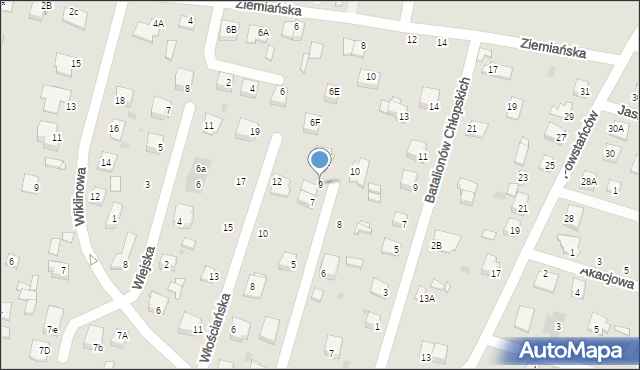 Sierpc, Sielska, 9, mapa Sierpc