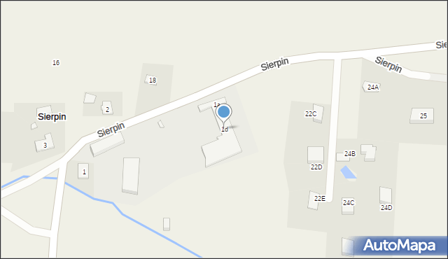 Sierpin, Sierpin, 1d, mapa Sierpin