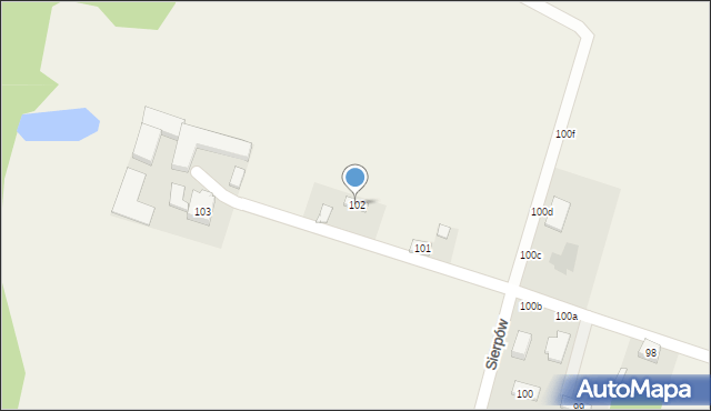 Sierpów, Sierpów, 102, mapa Sierpów