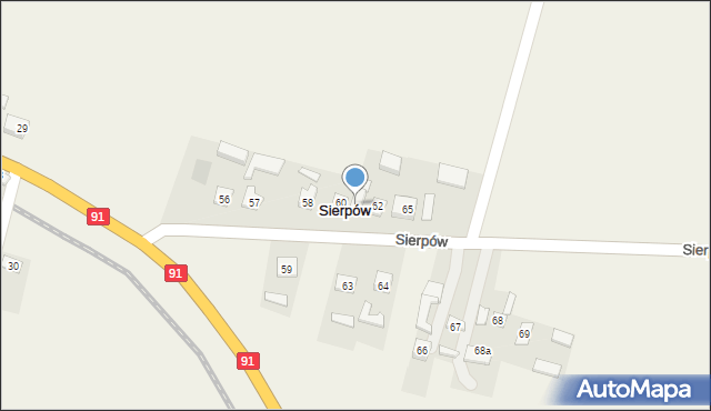 Sierpów, Sierpów, 61, mapa Sierpów