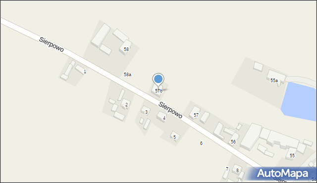 Sierpowo, Sierpowo, 57b, mapa Sierpowo