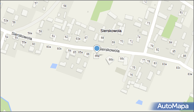Sierskowola, Sierskowola, 66a, mapa Sierskowola