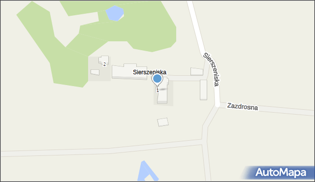 Sierszeniska, Sierszeniska, 1, mapa Sierszeniska