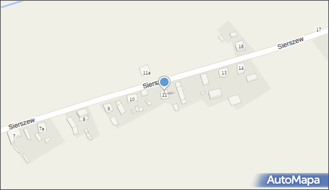 Sierszew, Sierszew, 11, mapa Sierszew