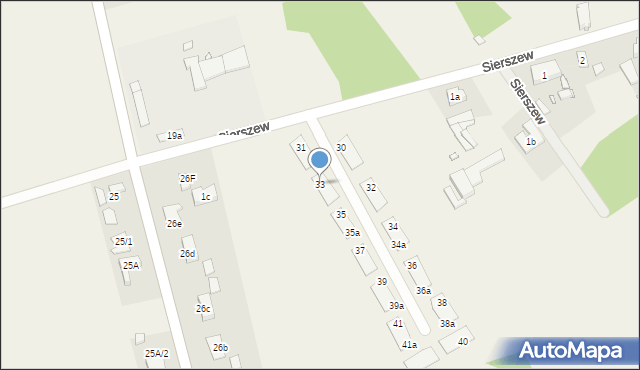 Sierszew, Sierszew, 33, mapa Sierszew