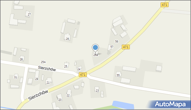 Sierzchów, Sierzchów, 26a, mapa Sierzchów
