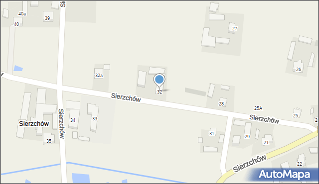 Sierzchów, Sierzchów, 32, mapa Sierzchów