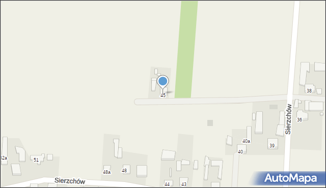 Sierzchów, Sierzchów, 45a, mapa Sierzchów