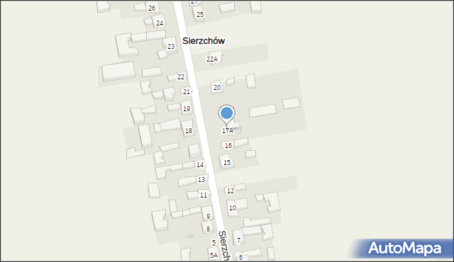 Sierzchów, Sierzchów, 17A, mapa Sierzchów