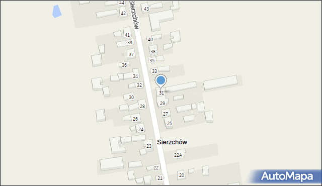 Sierzchów, Sierzchów, 31, mapa Sierzchów