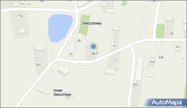 Sierzchowy, Sierzchowy, 69, mapa Sierzchowy