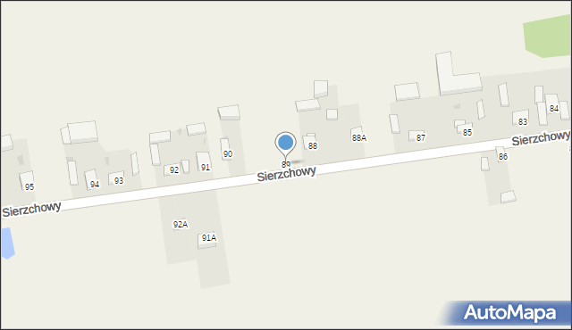 Sierzchowy, Sierzchowy, 89, mapa Sierzchowy