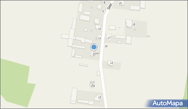 Sierzputy Młode, Sierzputy Młode, 13, mapa Sierzputy Młode