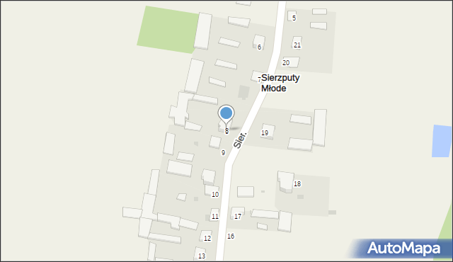 Sierzputy Młode, Sierzputy Młode, 8, mapa Sierzputy Młode