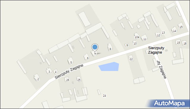Sierzputy Zagajne, Sierzputy Zagajne, 7, mapa Sierzputy Zagajne