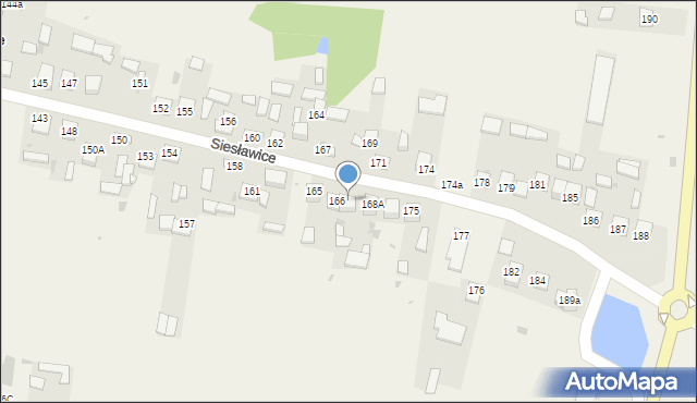 Siesławice, Siesławice, 168, mapa Siesławice