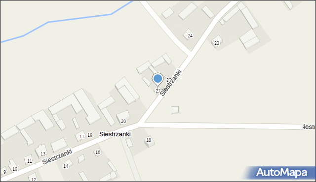 Siestrzanki, Siestrzanki, 21, mapa Siestrzanki