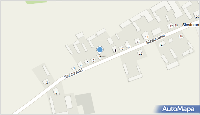 Siestrzanki, Siestrzanki, 7, mapa Siestrzanki