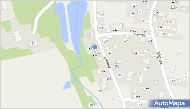 Sietesz, Sietesz, 100, mapa Sietesz