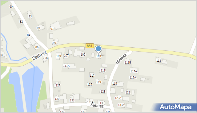 Sietesz, Sietesz, 103, mapa Sietesz