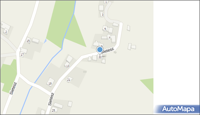 Sietesz, Sietesz, 11, mapa Sietesz