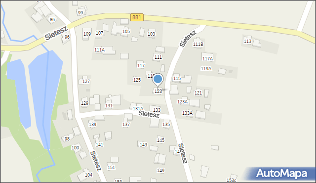 Sietesz, Sietesz, 123, mapa Sietesz
