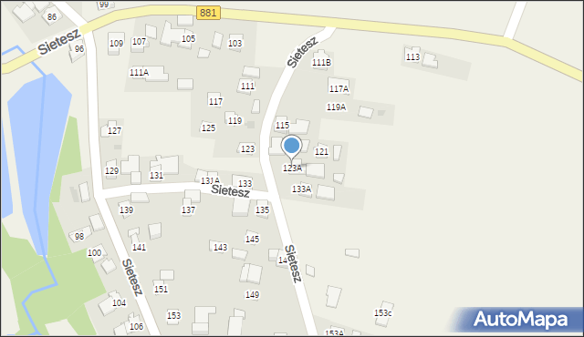 Sietesz, Sietesz, 123A, mapa Sietesz