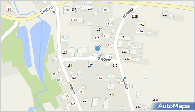 Sietesz, Sietesz, 131A, mapa Sietesz