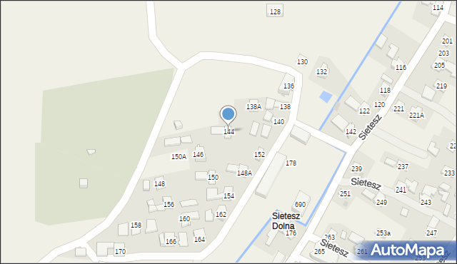 Sietesz, Sietesz, 144, mapa Sietesz