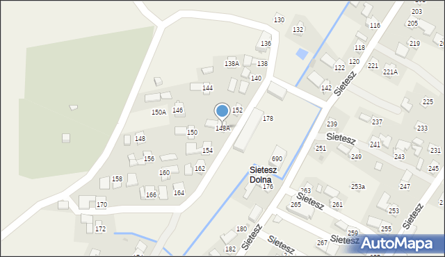 Sietesz, Sietesz, 148A, mapa Sietesz
