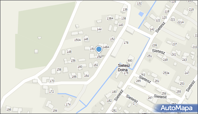 Sietesz, Sietesz, 154, mapa Sietesz