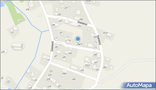Sietesz, Sietesz, 175, mapa Sietesz