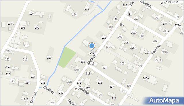 Sietesz, Sietesz, 202, mapa Sietesz