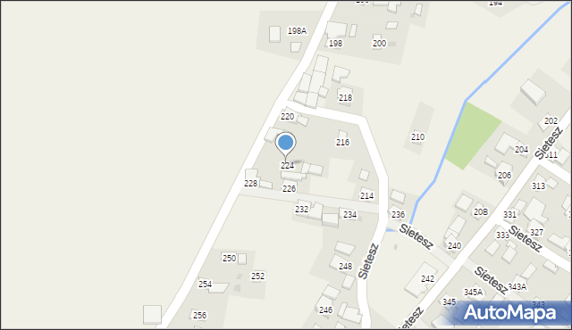 Sietesz, Sietesz, 224, mapa Sietesz