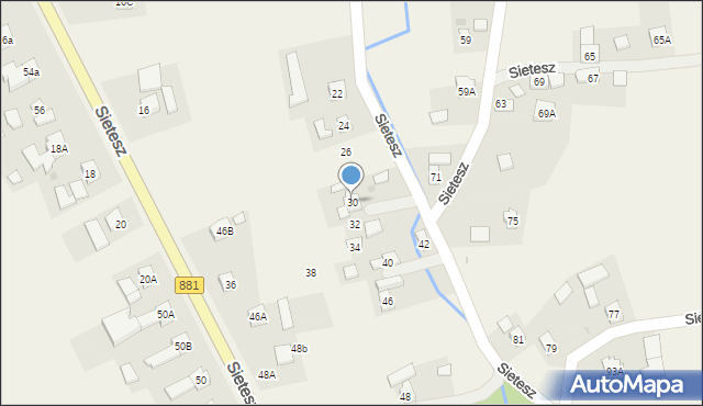 Sietesz, Sietesz, 30, mapa Sietesz