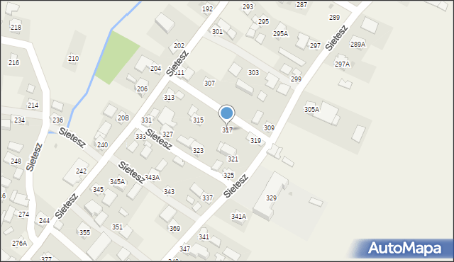 Sietesz, Sietesz, 317, mapa Sietesz