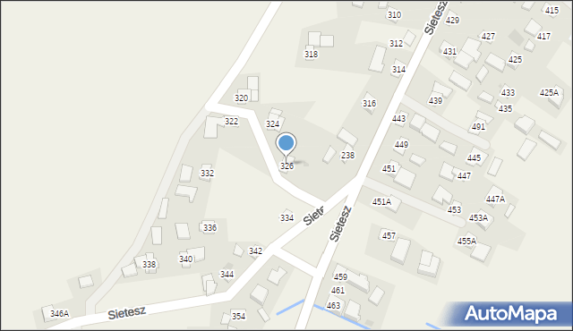 Sietesz, Sietesz, 326, mapa Sietesz