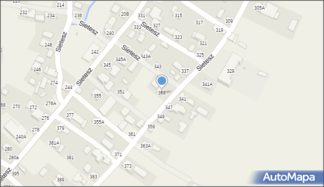 Sietesz, Sietesz, 369, mapa Sietesz