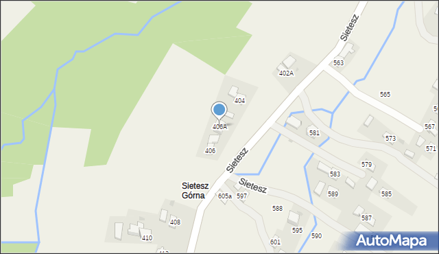 Sietesz, Sietesz, 406A, mapa Sietesz
