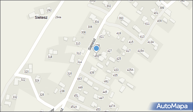 Sietesz, Sietesz, 431, mapa Sietesz