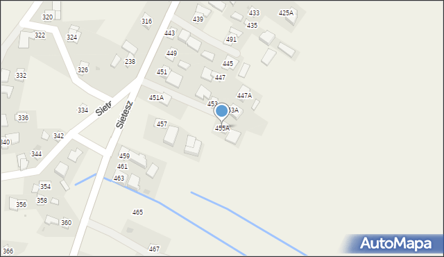 Sietesz, Sietesz, 455A, mapa Sietesz