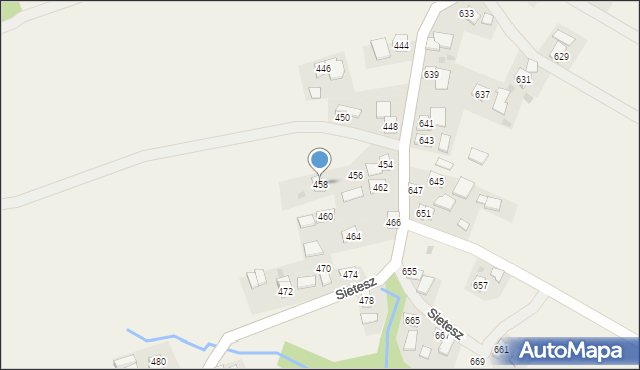 Sietesz, Sietesz, 458, mapa Sietesz