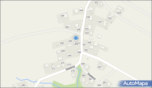 Sietesz, Sietesz, 462, mapa Sietesz
