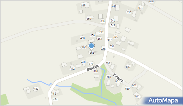 Sietesz, Sietesz, 464, mapa Sietesz