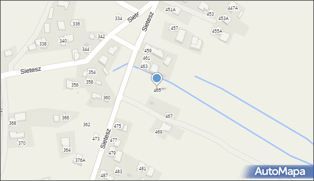 Sietesz, Sietesz, 465, mapa Sietesz