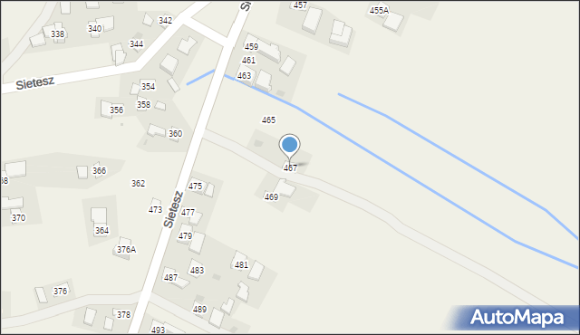 Sietesz, Sietesz, 467, mapa Sietesz
